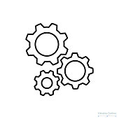 Gear icon, Outline icon, Business services, Technical help, Gear, Configuration, Support center