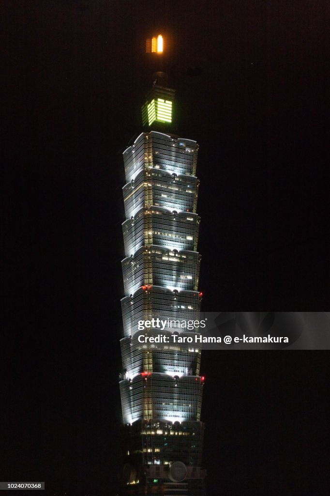 Taipei 101 in Taipei city in Taiwan
