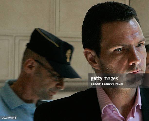 French trader Jerome Kerviel, accused of unauthorised deals which cost French bank Societe Generale 4.9 billion Euros, attends the penultimate day of...