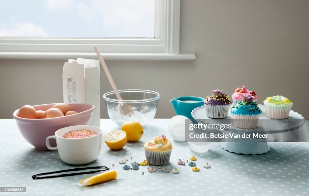 Stilllife of baking cakes.