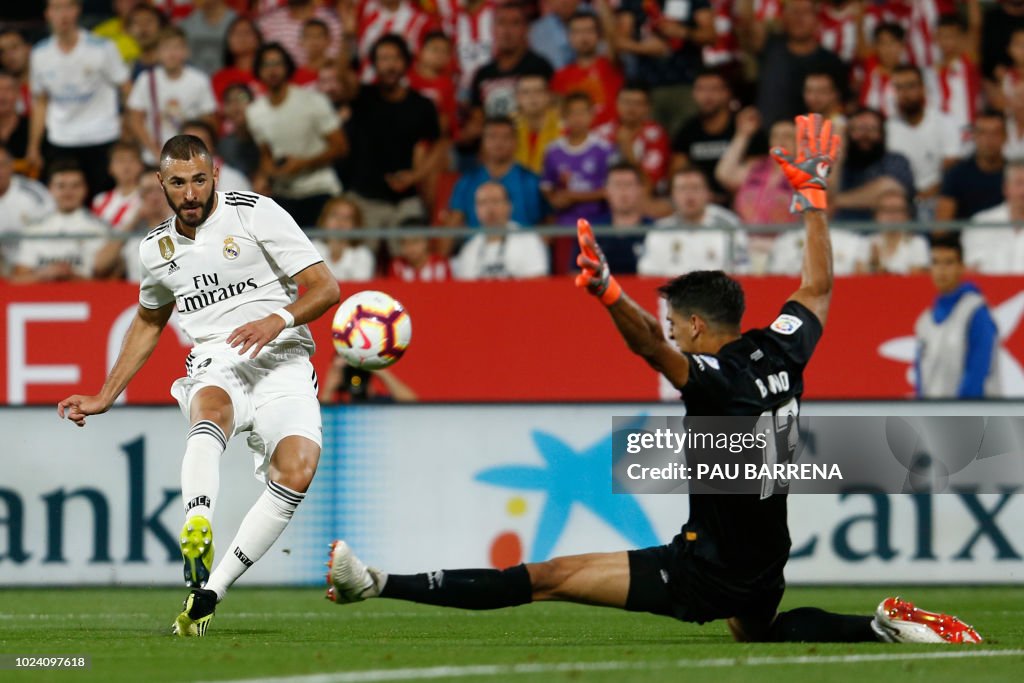 TOPSHOT-FBL-ESP-LIGA-GIRONA-REAL MADRID