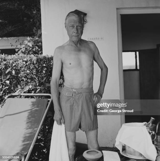 Prince Edward, Duke of Windsor pictured relaxing after playing a round of golf at a resort in Spain on 23rd September 1963.