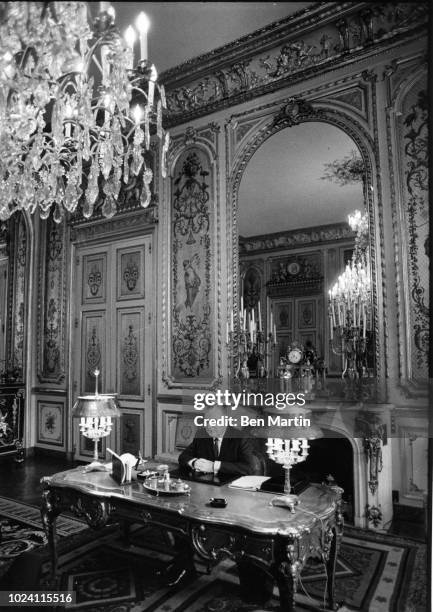 President Georges Pompidou in his office at the Elysee Palace, Paris, France, 16th February 1970.