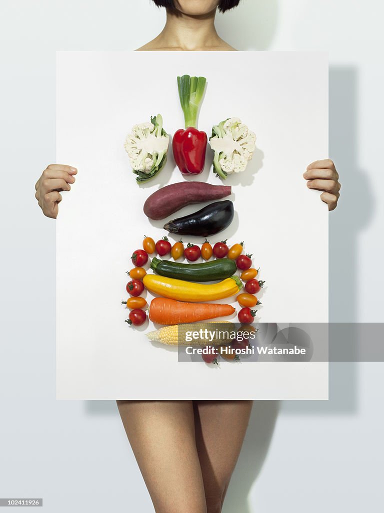 The body made with vegetables 