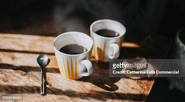 coffee cups - morning tea stock pictures, royalty-free photos & images