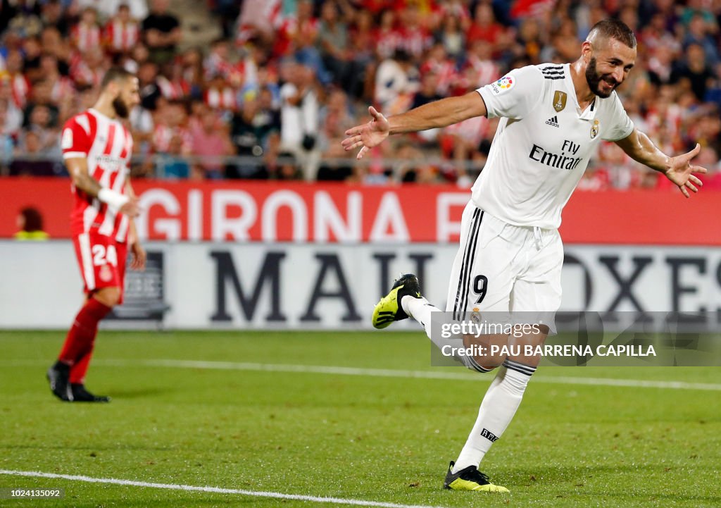 TOPSHOT-FBL-ESP-LIGA-GIRONA-REAL MADRID