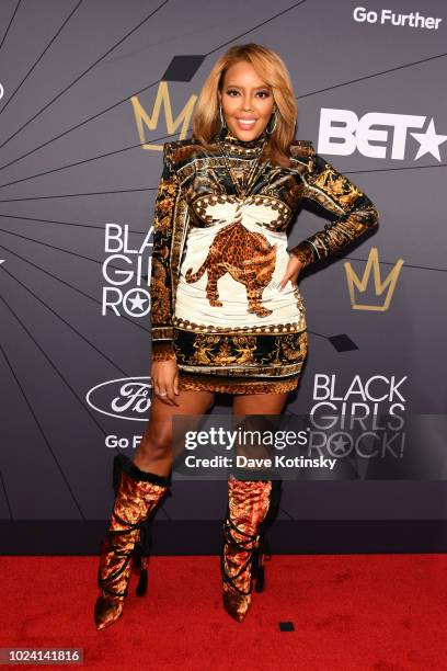 Angela Simmons attends the Black Girls Rock! 2018 Red Carpet at NJPAC on August 26, 2018 in Newark, New Jersey.