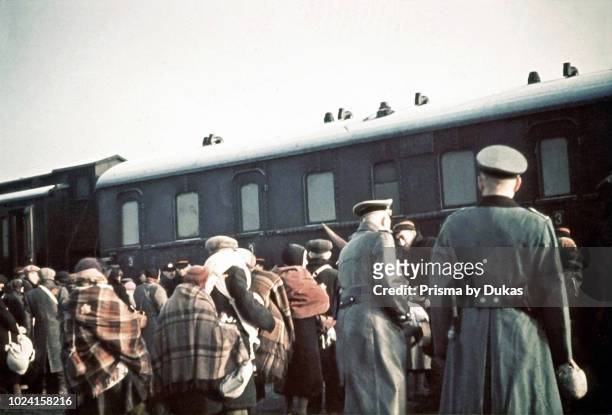 Ghetto Lodz, Litzmannstadt, Deportation of Jews to Chelmno, Poland 1942, World War II.