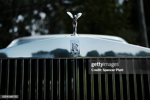 Rolls Royce is parked on the field during the ninth annual Gold's Dragoons Polo Cup at the Fairfield Hunt Club on August 26, 2018 in Fairfield,...