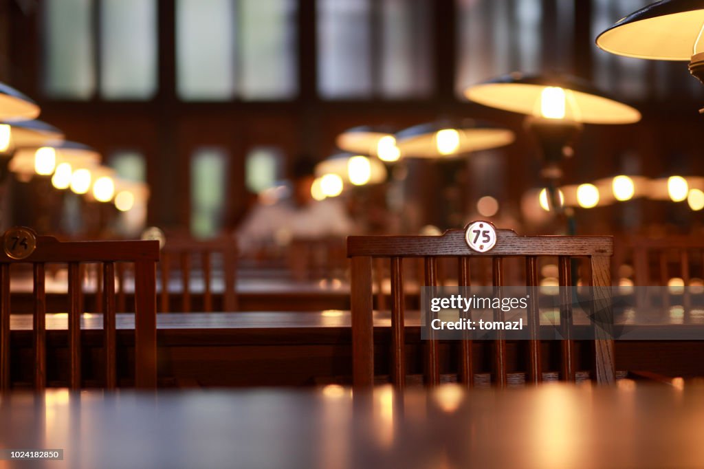 Library Sit Number Old Public Library Number On Chair High-Res Stock Photo - Getty Images