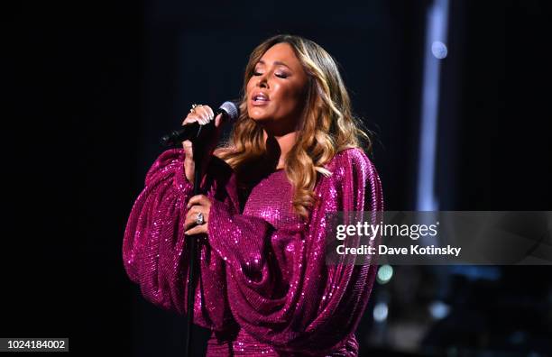 Tamia performs onstage during the Black Girls Rock! 2018 Show at NJPAC on August 26, 2018 in Newark, New Jersey.