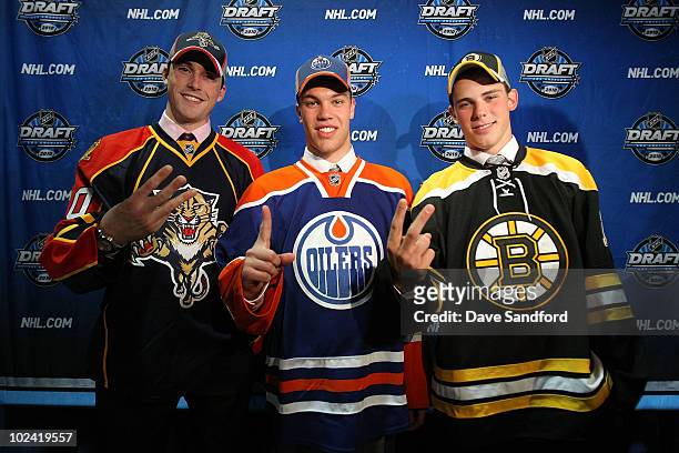 Eric Gudbranson, drafted third overall by the Florida Panthers, Taylor Hall drafted first overall by the Edmonton Oilers and Tyler Seguin drafted...