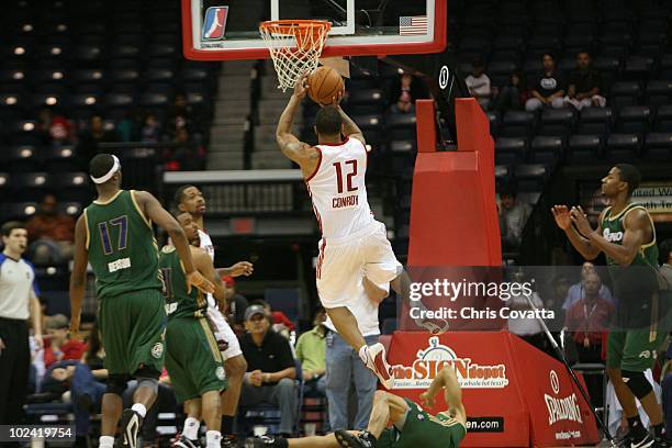 Will Conroy of the Rio Grande Valley Vipers takes a jump shot against the Reno Bighorns on April 13, 2010 at the State Farm Arena in Hidalgo, Texas....