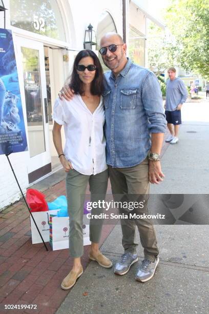 Joyce Varvatos and John Varvatos attend the Warner Brothers Pictures special screening of "Smallfoot" at the UA East Hampton Theater and at Dylan's...