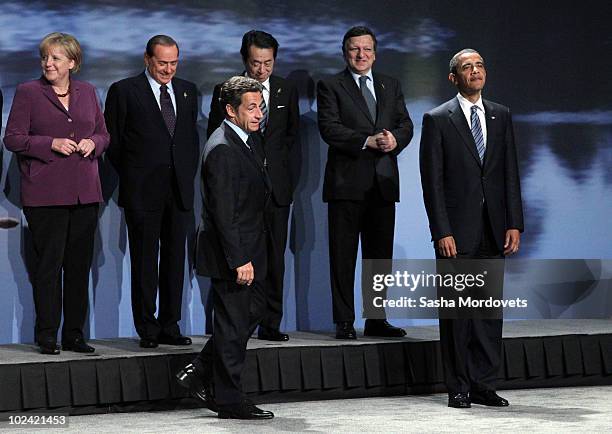 German Chancellor Angela Merkel, Italian Prime Minister Silvio Berlusconi, French President Nicolas Sarkozy, Japanese Prime Minister Naoto Kan, EU...