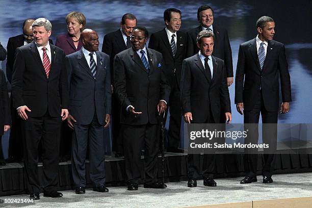 Camadian Prime Minister Stephen Harper, Senegal President Abdoulaye Wade, Malawi's President Bingu wa Mutharika, Japanese Prime Minister Naoto Kan,...