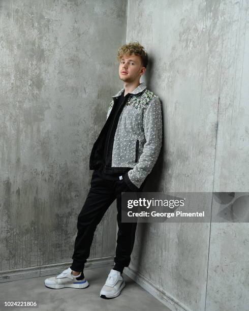 Musician Francesco Yates poses in the 2018 iHeartRADIO MuchMusic Video Awards Portrait Studio at MuchMusic HQ on August 26, 2018 in Toronto, Canada.