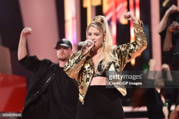 Meghan Trainor performs at the 2018 iHeartRADIO MuchMusic Video Awards at MuchMusic HQ on August 26, 2018 in Toronto, Canada.