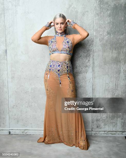 Singer Anne-Marie poses in the 2018 iHeartRADIO MuchMusic Video Awards Portrait Studio at MuchMusic HQ on August 26, 2018 in Toronto, Canada.