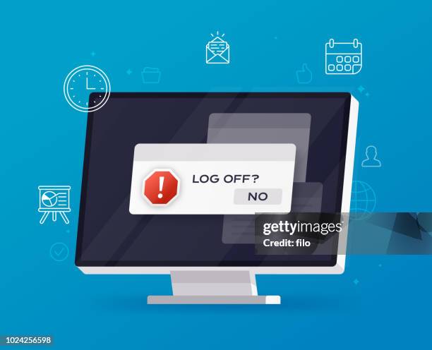 Turning Off Computer Computer Cartoon Digital Clock Cartoon Photos and Premium High Res Pictures - Getty Images
