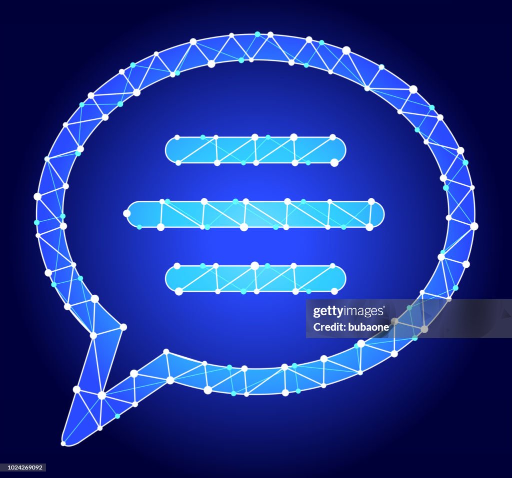 Chaat Pattern Chat Bubble Blue Triangle Node Vector Pattern High-Res Vector Graphic ...