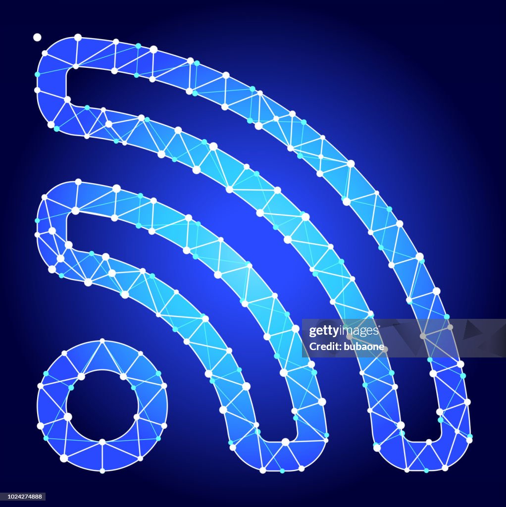 Wifi Connection Blue Triangle Node Vector Pattern High-Res Vector ...