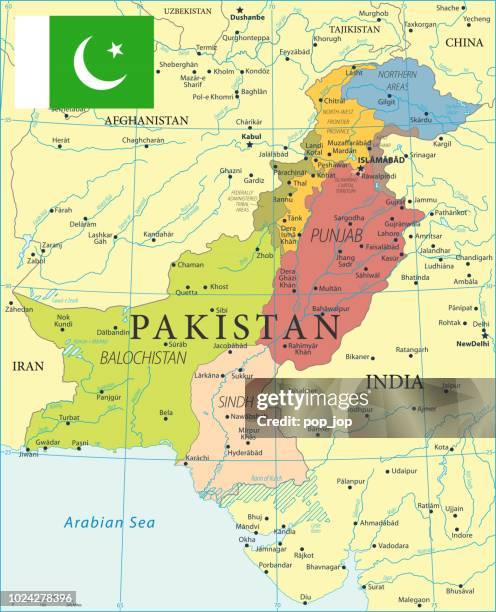 28 - pakistan - color2 10 - pakistan stock illustrations