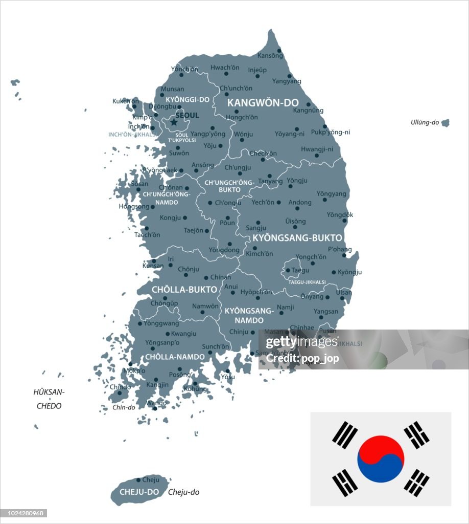 30 - South Korea - Grayscale Isolated 10