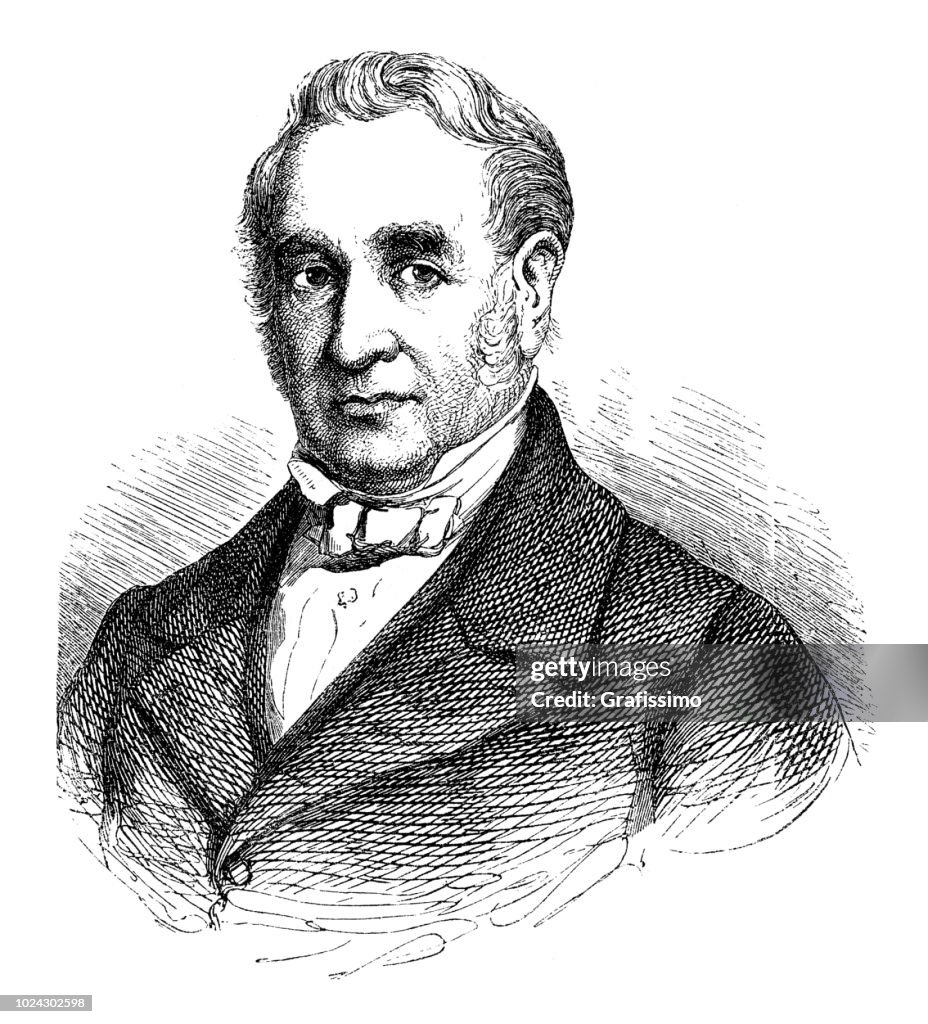 Retrato civil e ingeniero mecánico inglés George Stephenson