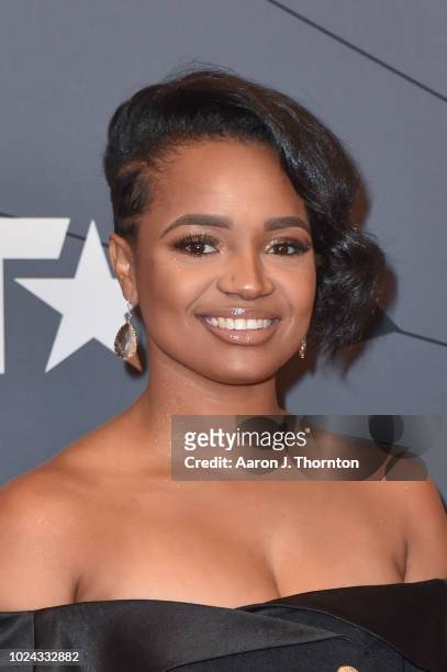 Actress Kyla Pratt attends the Black Girls Rock! Red Carpet at the New Jersey Performing Arts Center on August 26, 2018 in Newark, New Jersey.