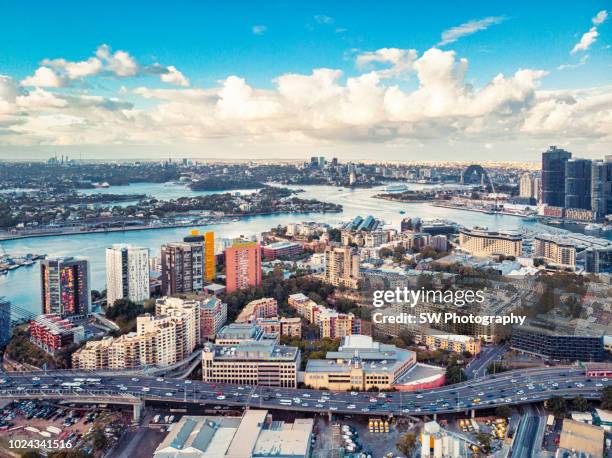 beautiful cityscape of sydney, australia - sydney cbd aerial view stock pictures, royalty-free photos & images