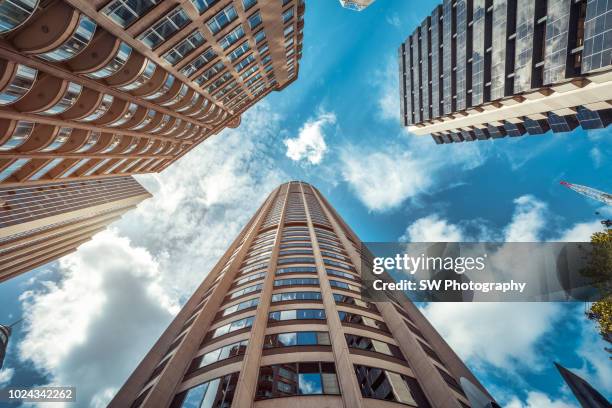 skyscrapers in the downtown sydney - sydney buildings city stock pictures, royalty-free photos & images