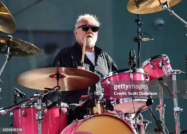 Rock and Roll Hall of Fame member Roger Taylor, drummer and founding member of Queen, performs onstage during the Cal Jam 18 Pop Up concert at...