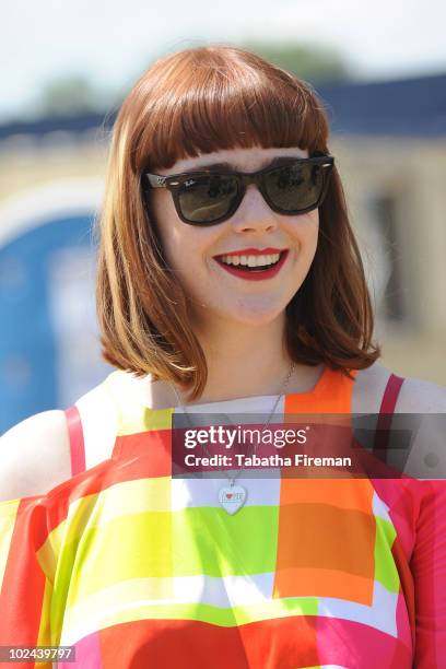 Kate Nash attends the third day of Glastonbury Festival at Worthy Farm on June 26, 2010 in Glastonbury, England.