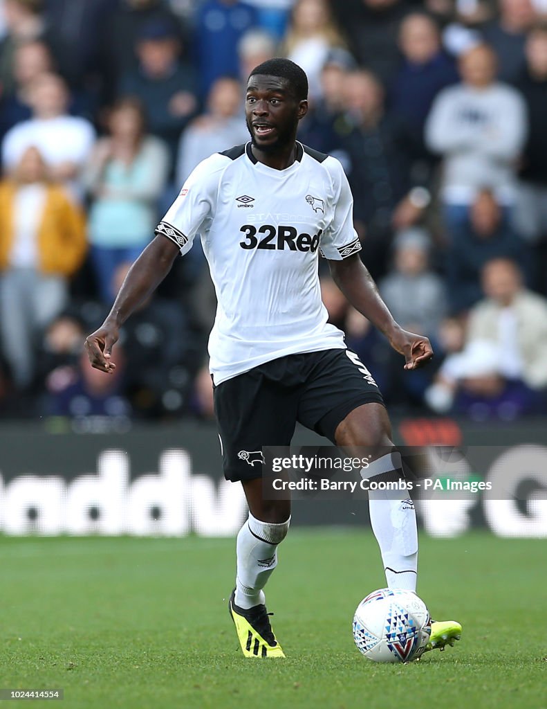 Derby County v Preston North End - Sky Bet Championship - Pride Park Stadium