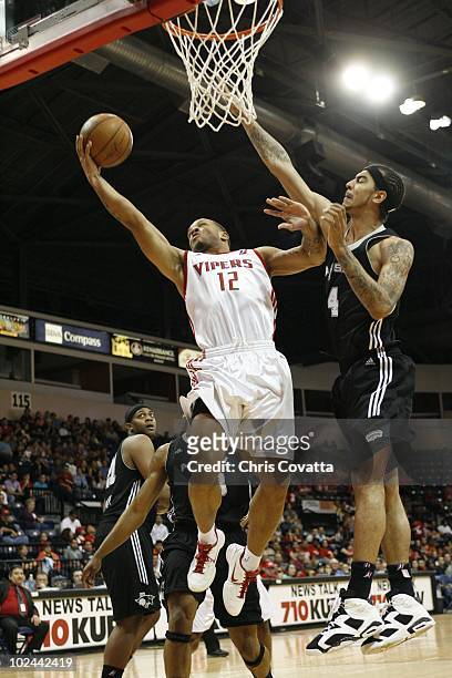 Will Conroy of the Rio Grande Valley Vipers jumps for a shot against the Austin Toros on April 19, 2010 at the State Farm Arena in Hidalgo, Texas....