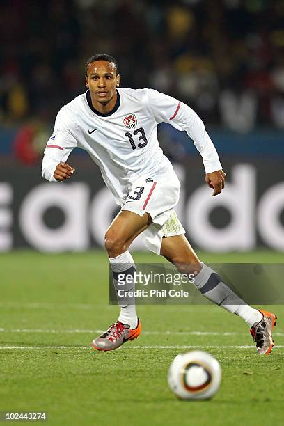 Ricardo Clark of the United States during the 2010 FIFA World Cup South Africa Round of Sixteen match between USA and Ghana at Royal Bafokeng Stadium...