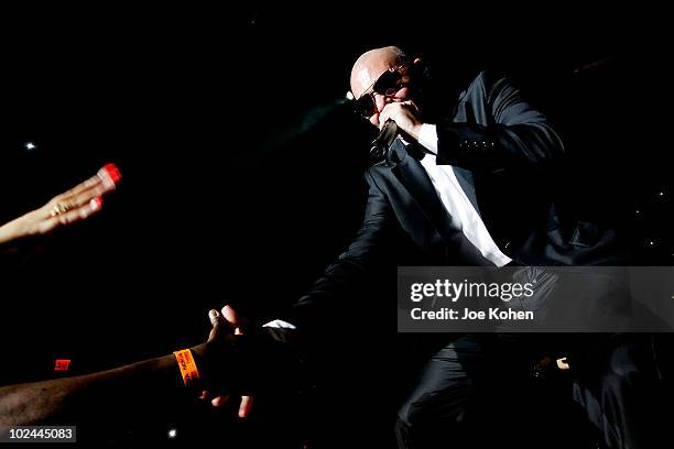 Pitbull Rapper Performance Pitbull In Concert June 24 2010 Photos and Premium High Res Pictures ...