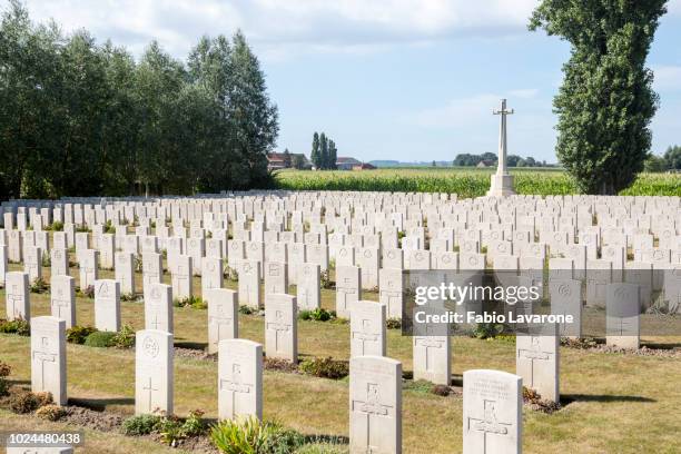 brandhoek 新しい軍人墓地 - イーペル ストックフォトと画像