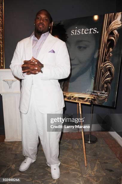 Baltimore Ravens' Terrell Suggs attends the premiere of "sisters." at the American Black Film Festival at Miami Beach Cinematheque Theater on June...