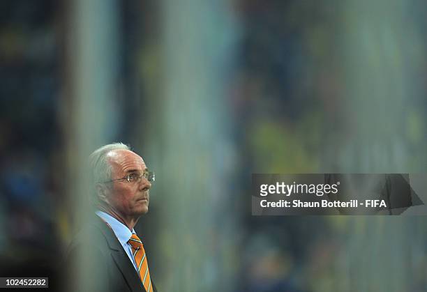 Sven Goran Eriksson head coach of Ivory Coast during the 2010 FIFA World Cup South Africa Group G match between North Korea and Ivory Coast at the...