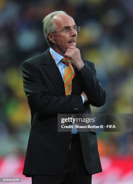 Sven Goran Eriksson head coach of Ivory Coast during the 2010 FIFA World Cup South Africa Group G match between North Korea and Ivory Coast at the...