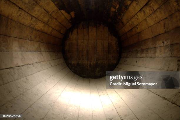 inside a large barrel - barrels ストックフォトと画像