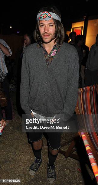 Will Young attends the PlayStation 3 SingStar party at Glastonbury Festival 2010 on June 26, 2010 in Glastonbury, England.