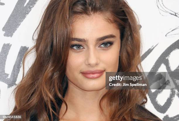 Taylor Hill introduces Victoria's Secrets "Tease Rebel" fragrance at Victoria's Secret, Fifth Ave on August 27, 2018 in New York City.