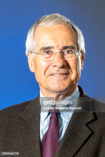 British economist and academic Nicholas Stern attends a photocall during the annual Edinburgh International Book Festival at Charlotte Square Gardens...