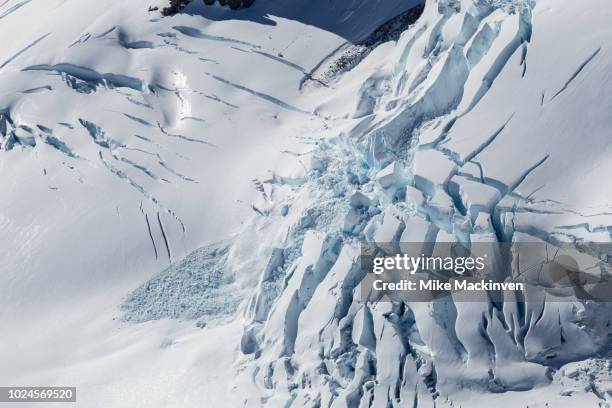 fox glacier névé - crevasse stock pictures, royalty-free photos & images