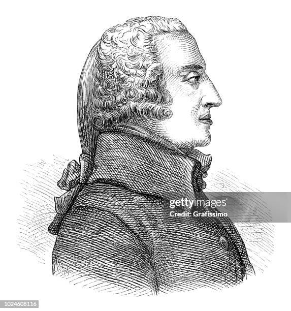 ilustraciones, imágenes clip art, dibujos animados e iconos de stock de autor y filósofo de economista escocés adam smith - filosofía