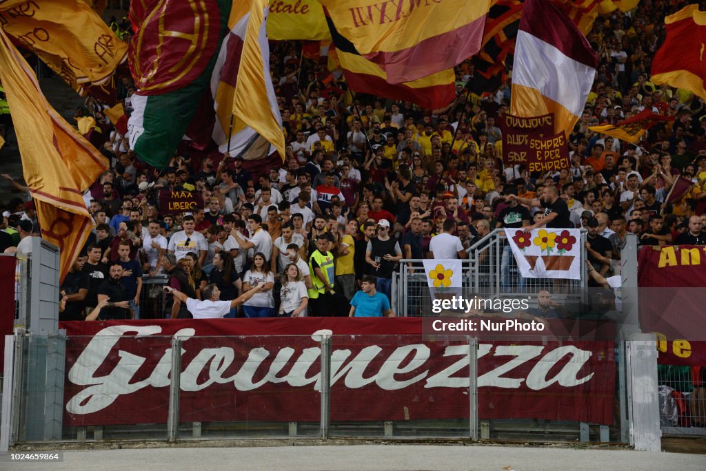 As Roma Italy AS Roma supporters during the Italian Serie A football match between ...