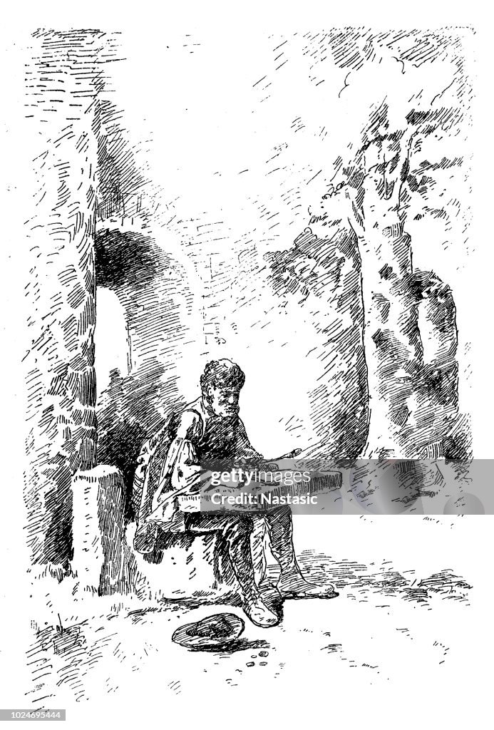 Street player making money